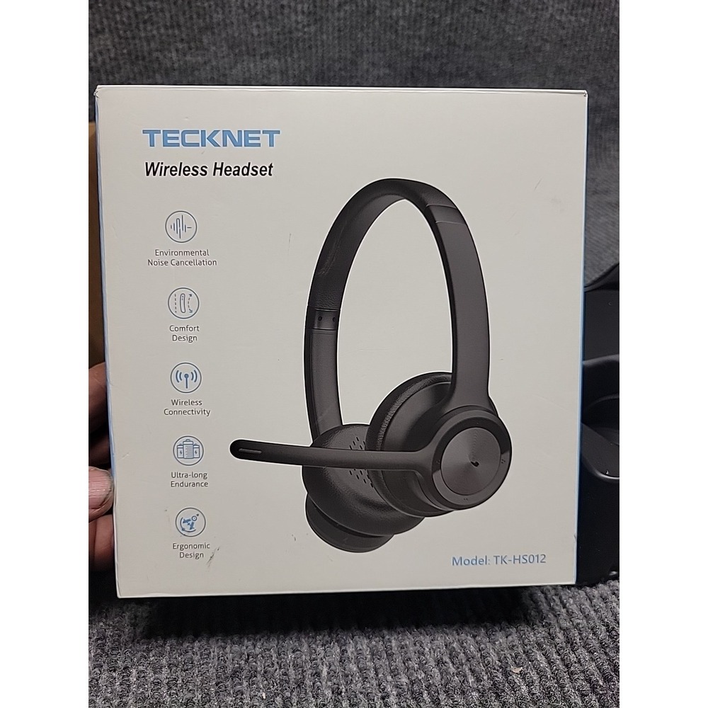 TECKNET Wireless‎ Rechargeable Bluetooth Headset Model TK-HS012 Black